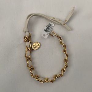 Authentic Coach gold and leather bracelet